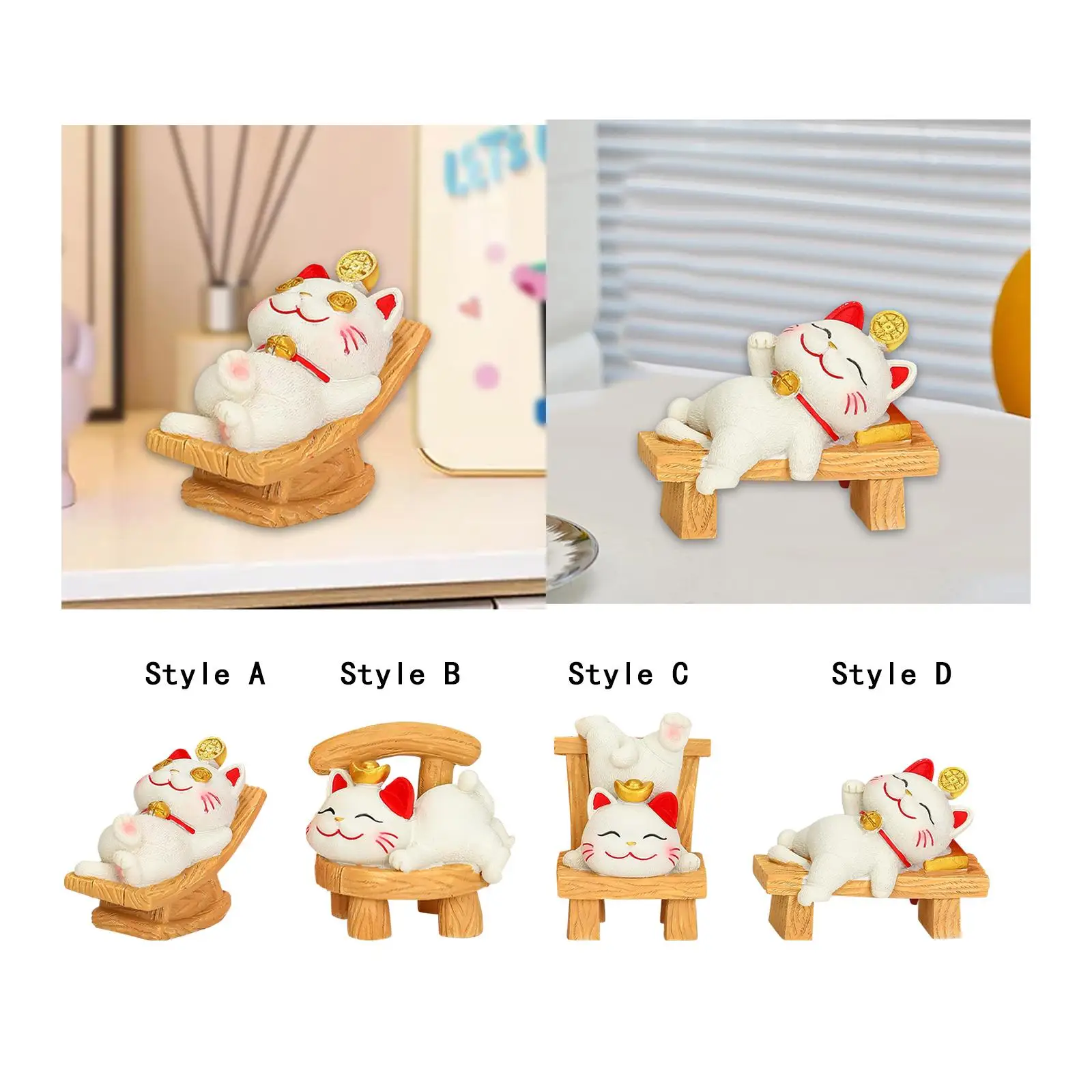 

Статуя Lucky Cat, настольное украшение, сувенирный подарок, декор, фигурка котенка, скульптура животного для полки, входной шкаф