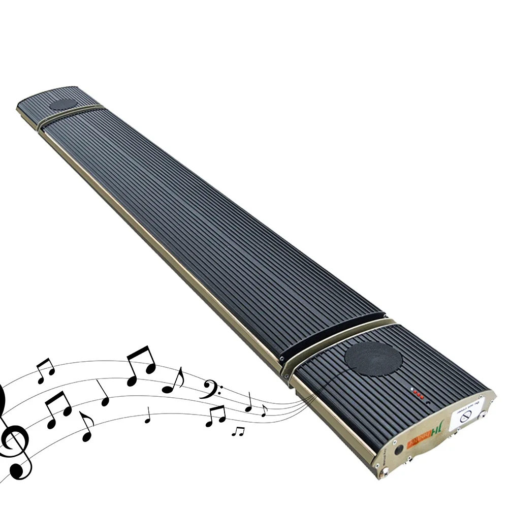 IP65 2400 واط JHheatsup التحكم عن بعد الأشعة تحت الحمراء سخانات مشعة مصباح في الهواء الطلق سخان الغرفة الشمسية مع مكبر الصوت سخان الصوت الكهربائية