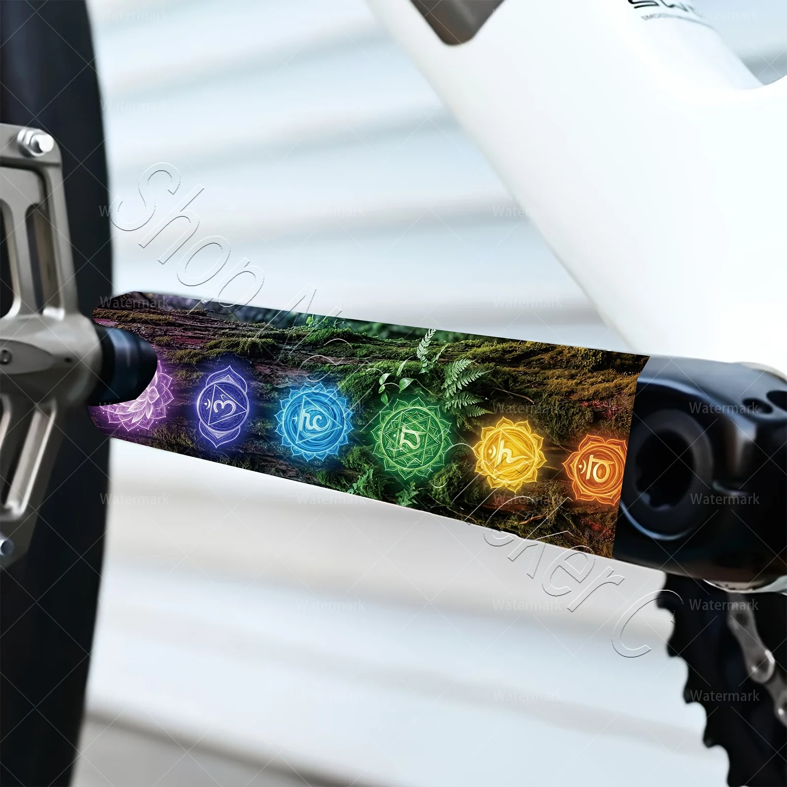 Chakra Forest Bike Crank Stickers, Waterproof Anti-scratch Decals for MTB & Road Bike