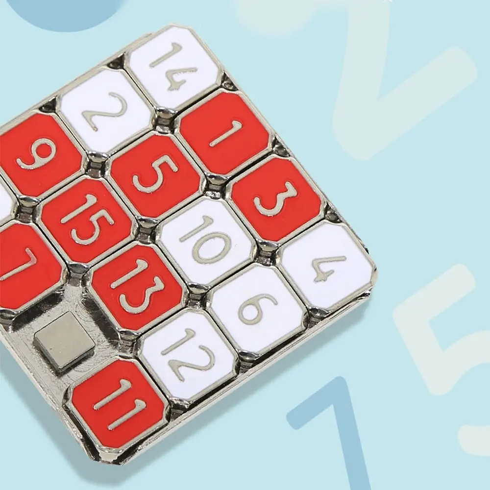Rompecabezas deslizante con números de Metal de 3x3 y 15 rejillas, rejillas creativas y divertidas, rompecabezas deslizante con números de Metal, rompecabezas educativo divertido para niños