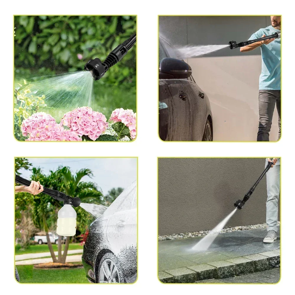NEWBENY 200Bar Brushless Car Washer 3 Gear High Pressure Cordless Garden Cleaning Irrigation Tool For Makita 18V Battery Pin