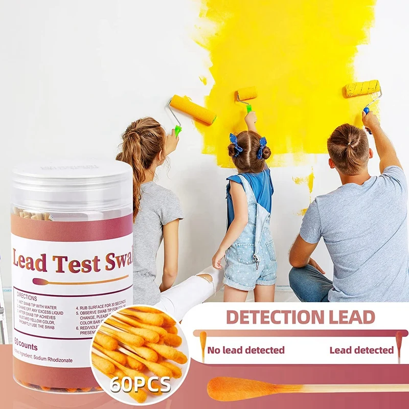 TOP Lead Test Kit Swabs - Lead Paint Test Kit, Lead Check Swab For Home Use, Test Results In 30 Seconds