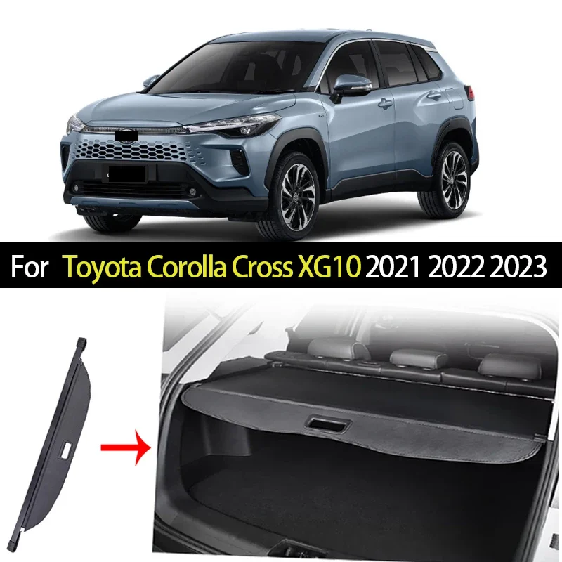 Car Trunk Cargo Cover for Toyota Corolla Cross XG10 2021 2022 2023 Retractable Parcel Rack Waterproof Stable Auto Accessories