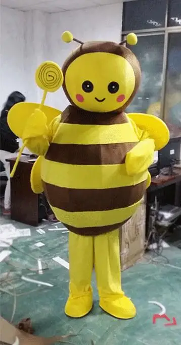 

Cosplay Costume Yellow bees Mascot Costume Cartoon Character Halloween Fancy Dress Christmas Party Bees Maskote Carnival Costume
