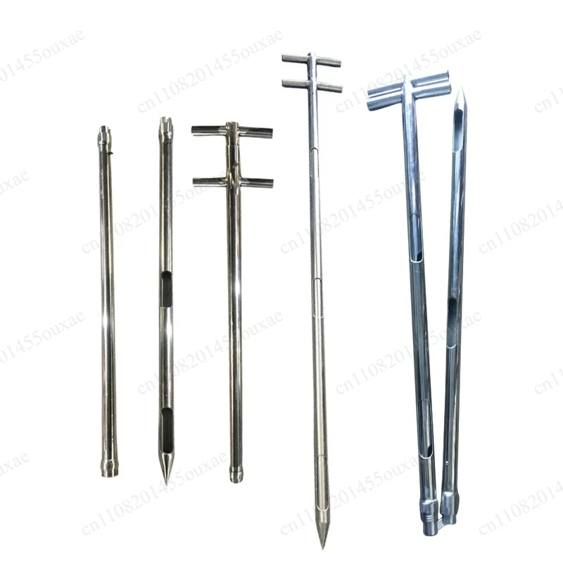 304 Stainless Steel Double Layer Rotary Powder Sampler Grain Cement Feed Solid Sampling Tube Probe