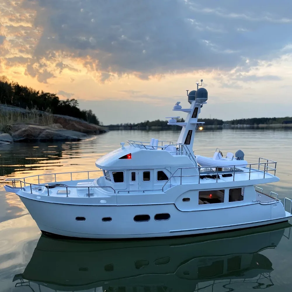 75 cm RC Schiffe Dual Motoren Simulation Nordhavn Yacht Fernbedienung Boot 3D-Druck Form RC Schiffe Modellbausatz Schiff Spielzeug Geschenk
