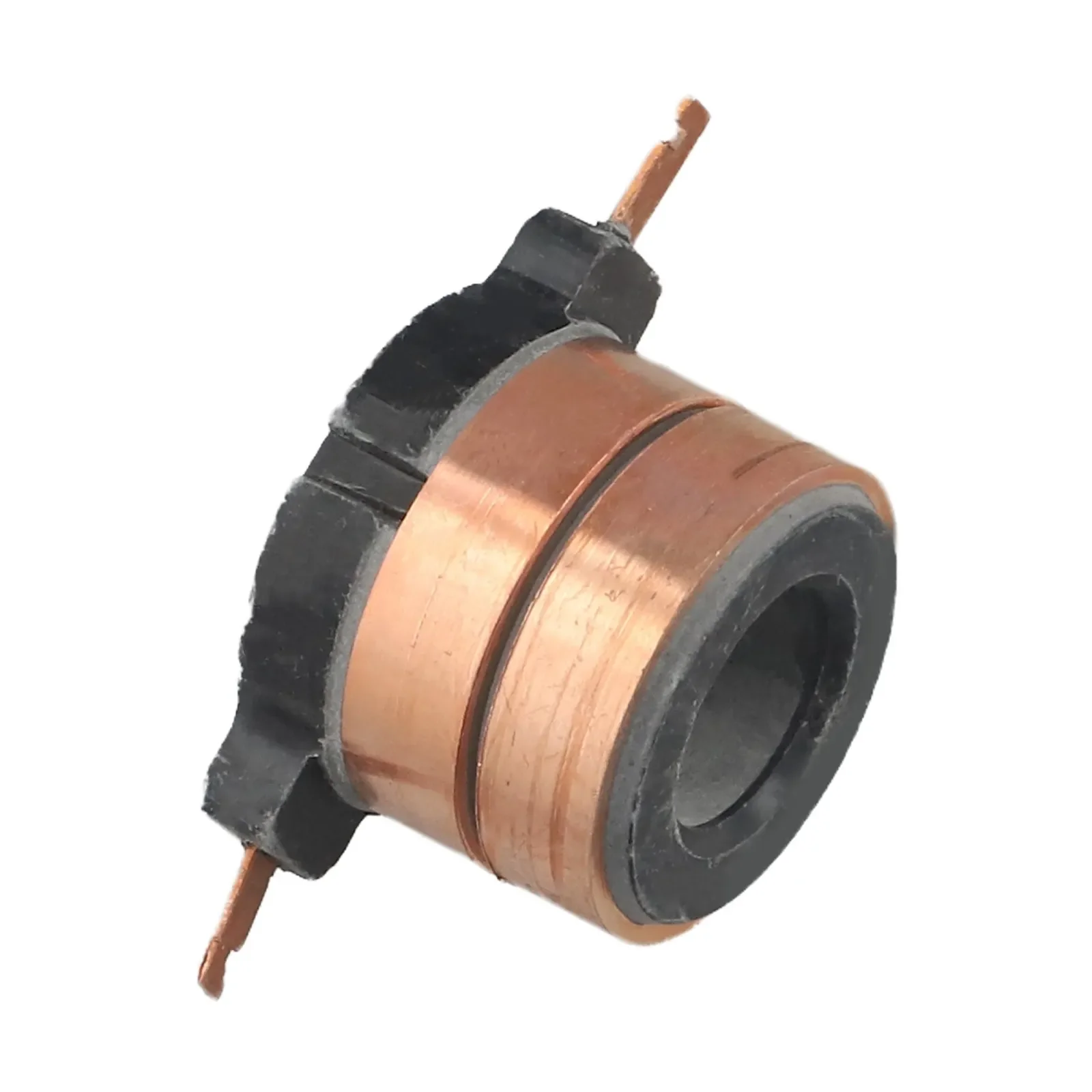 JDH-003-2 Generator Collector Copper Head Slip Ring Copper Ring 33.7x17.9x9(29.7)mm 2 Ring Copper DC Electric Motor Accessories