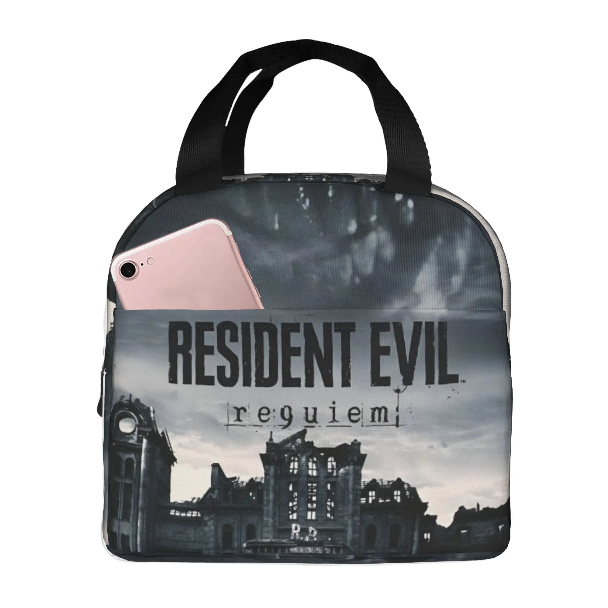 R-Residents Evils 9 Insulated Lunch Bags for School Office Action Adventure Game Leakproof Cooler Thermal Lunch Box Women Men