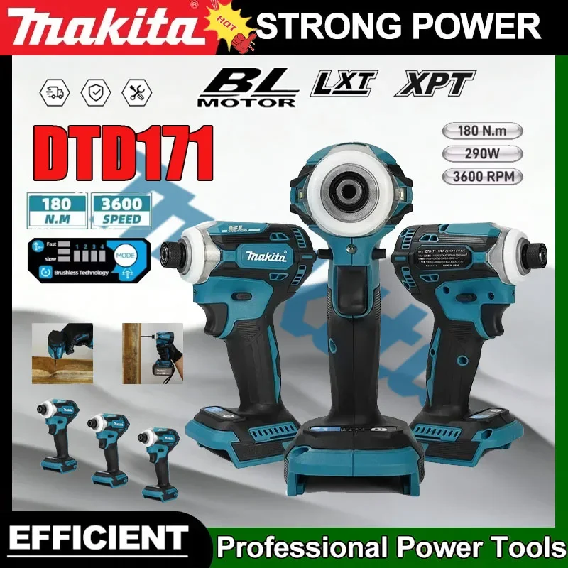 

Makita DTD171 Cordless Power Tools 18V BL Motor Brushless Impact Driver Rechargeable Screwdriver Drills Bare Tool Unit