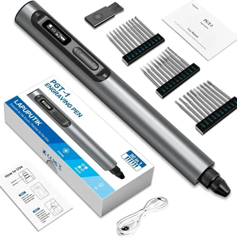 Engraving Pen for Metal Glass Plastic Engraver Pen with LED Light 5 Speed Cordless Lightweight Engraving Tool Gift for D2RD