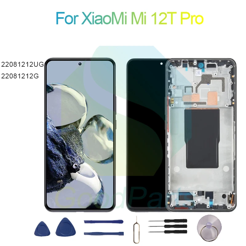 

For XiaoMi 12T Pro Screen Display Replacement 2400*1080 22081212UG, 22081212G Mi 12T Pro LCD Touch Digitizer