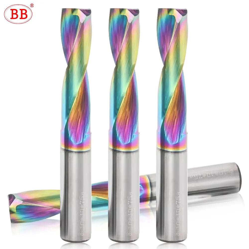 BB Flat Drill Solid Carbide DLC Coating for Non-metal Aluminum 180° CNC Inclined Curved Surface Bottom Hole Making 0.5mm-10.7mm