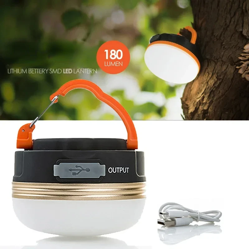 USB Rechargeable Portable Flashlight Camping equipment Lights 10W  Working Lantern Table lamp Outdoor Hiking Night Hanging