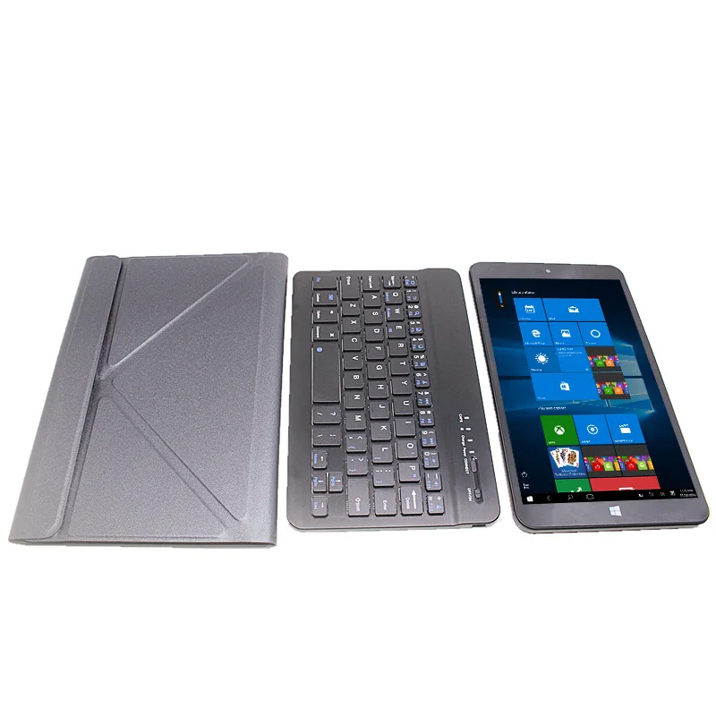 Penjualan Besar 8 Inci 2 Dalam 1 Windows 10 AR1 Tablet PC Quad Core RAM 2GB ROM 32GB Hadiah Casing Keyboard BT 1280X800 IPS dengan Kamera Ganda