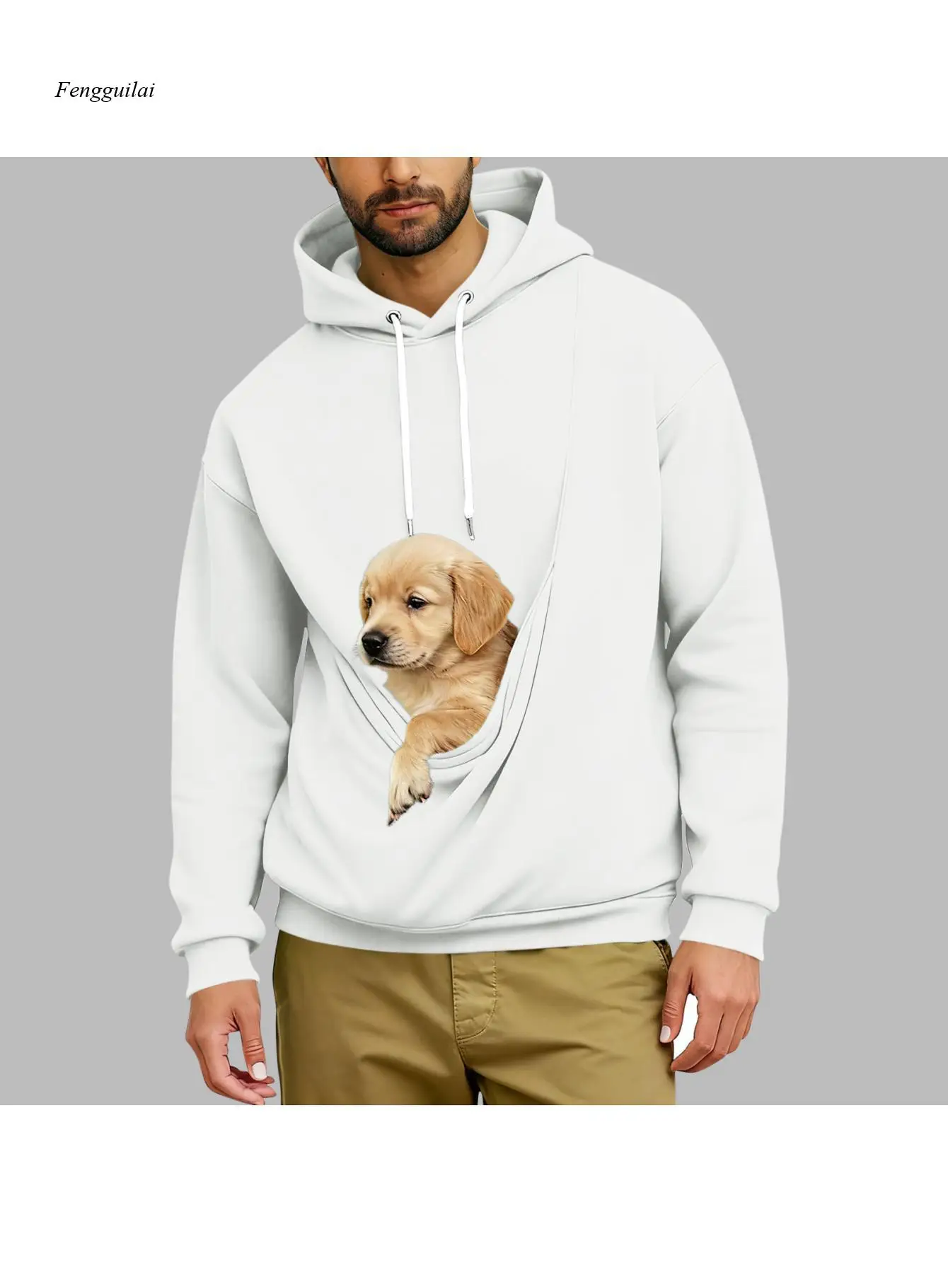 

Чехол-держатель для толстовки с большим карманом, теплый пуловер с длинными рукавами и капюшоном, толстовка с карманом-кенгуру