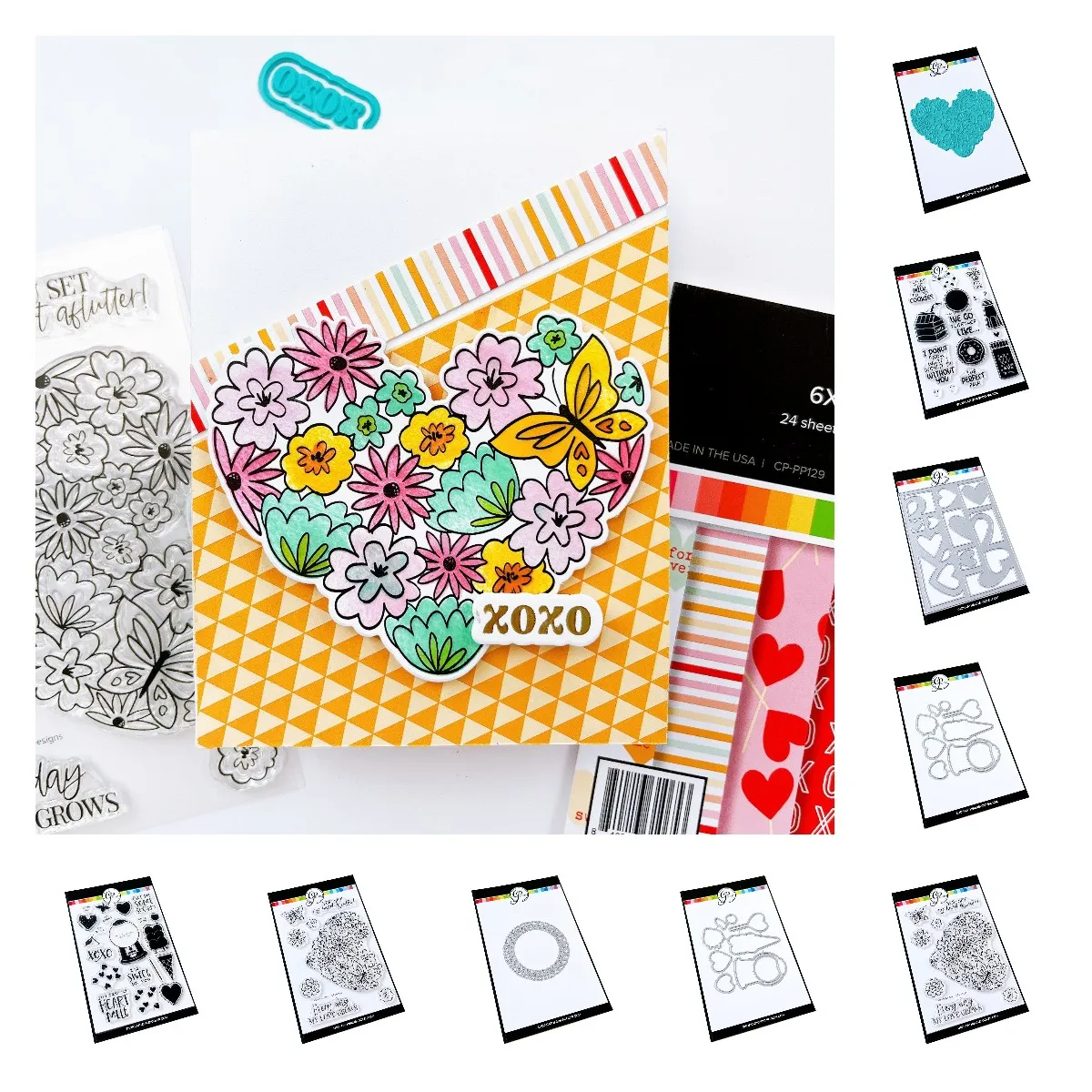 

Hot Foil Metal Cutting Dies for Layering Stencils DIY Hearts Aflutter Scrapbooking Stamp Make Embossing Card Give Me Some Sugar