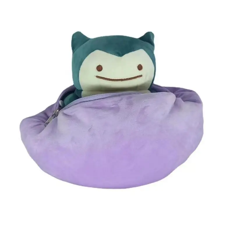 30cm Pokemon Anime Dolls Reversible Pillow Cushion Ditto Transform Snorlax Plush Toys Pillow Doll For Gift