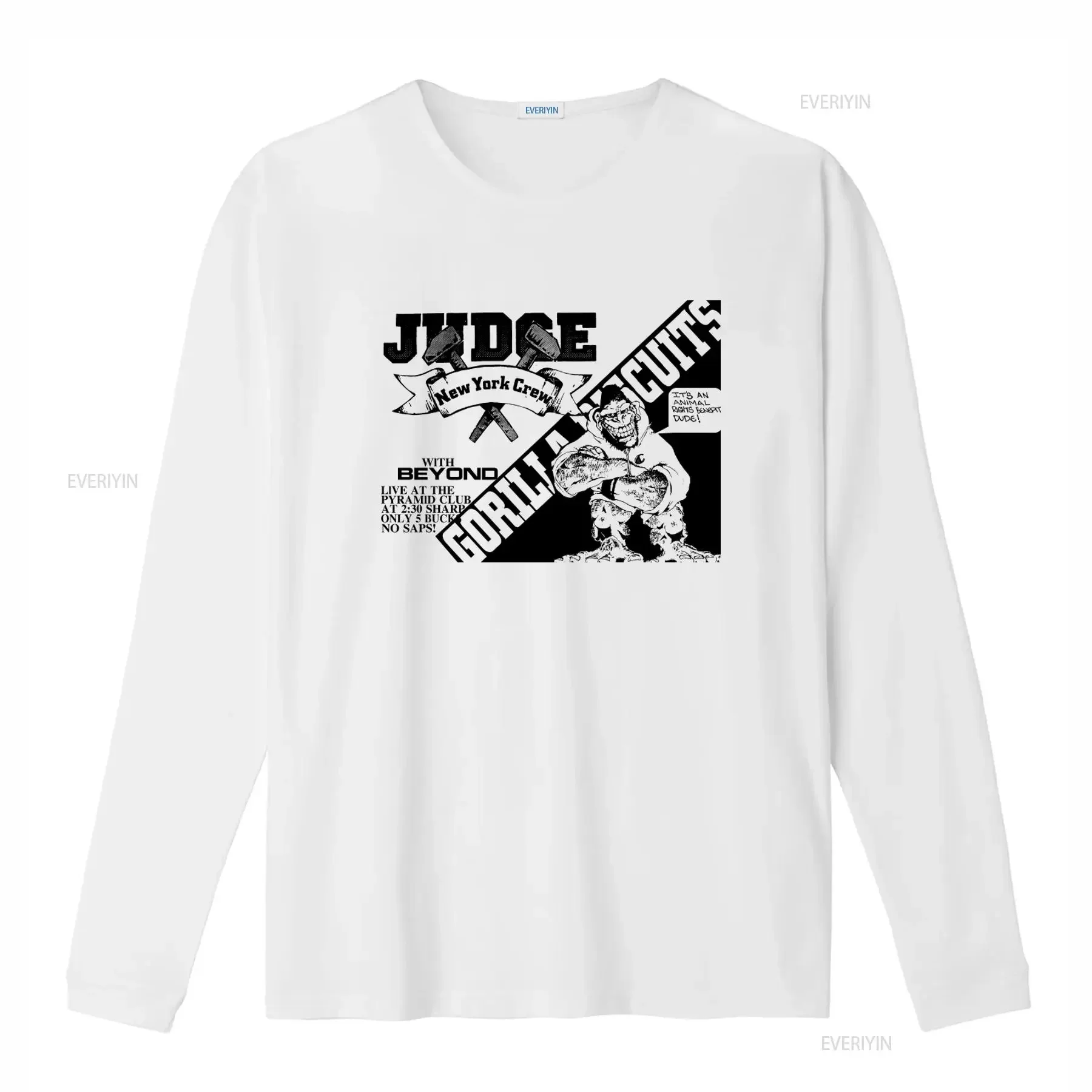 Vintage Judge Gorilla Biscuits New York Crew Flyer T shirt Animal Rights Knight Design vintage Washed Soft Comfortable graphic