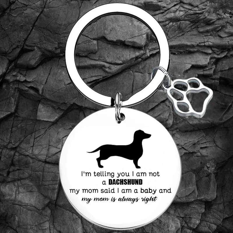 

Dachshund Dog Keychain Dachshund Mom gift Key Rings animal Dachshund Lover Gifts