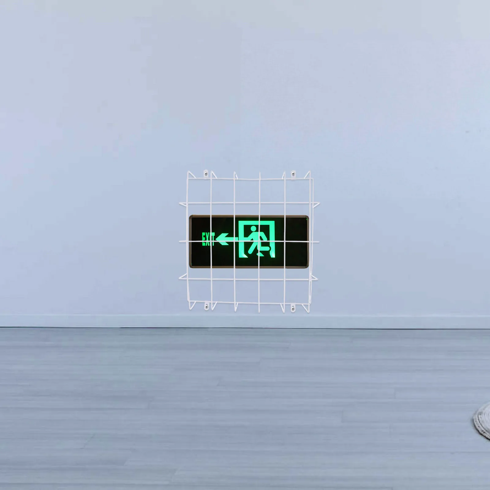 Emergency Light Guard Wire Cage Exit Sign Protector For Commercial Buildings Steel Mesh Cover Wall Mounted Protective Cage For