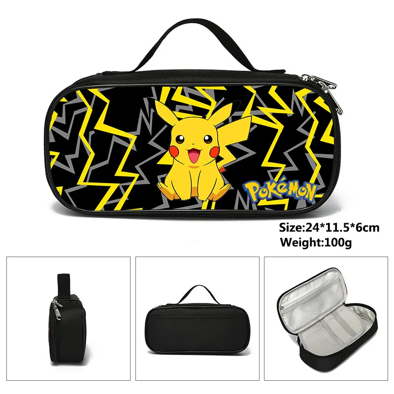 Pokemon Kids School Backpack Storage Bag Pikachu Anime Printed School Bag Teenager Student Cartoon Bookbag Outdoor Rucksack