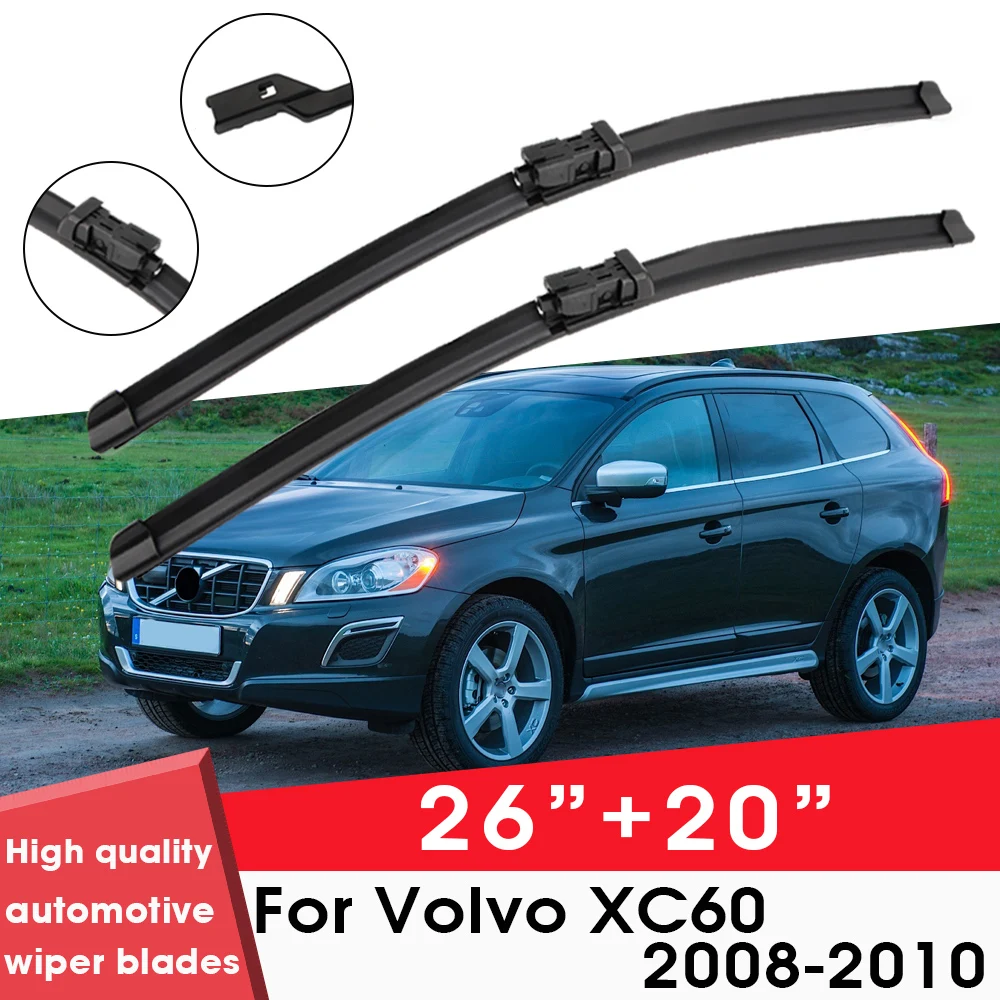 

Car Wiper Blade Blades For Volvo XC60 2008-2010 26"+20" Windshield Windscreen Clean Rubber Silicon Cars Wipers Accessories