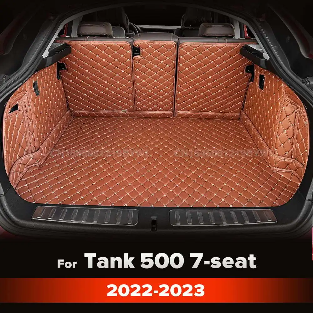 

Для Tank 500 7-Seat 2022 2023 Автоматический коврик для багажника с полным покрытием, автомобильный антигрязный коврик, защитный коврик, грузовой вкладыш, аксессуары для интерьера
