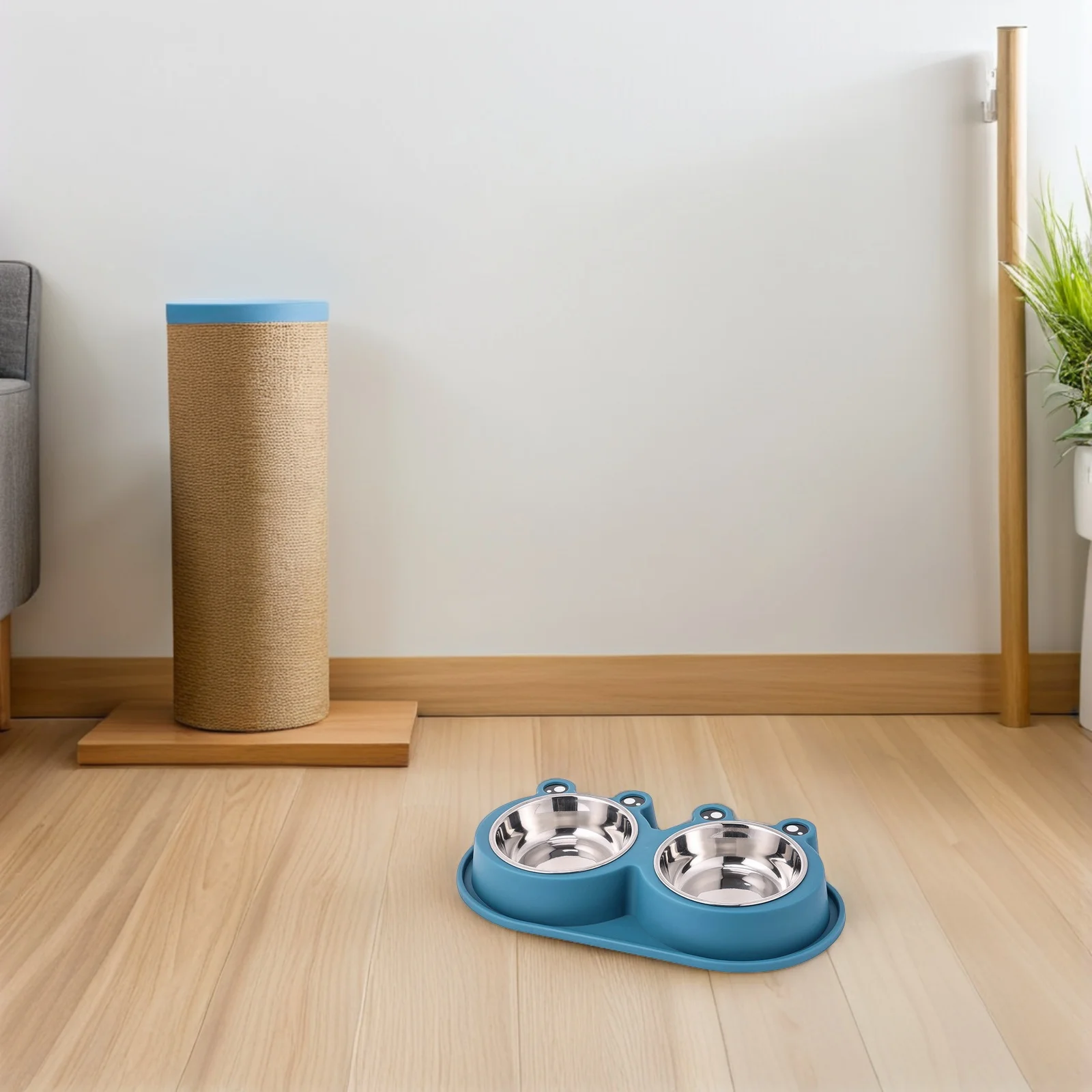 

2Pcs Frog Shaped Non Spill Pet Feeder Stainless Steel Dog Cat Food Water Bowl Nonslip Durable Stainless Dog Food Bowl