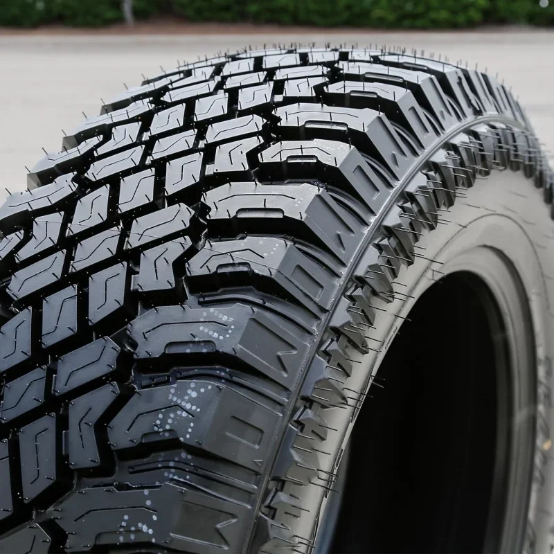 Hybrid X/T Tires - Quiet Highway Ride with Off-Road Durability, Angled Shoulder, MT and an AT Tires & Linked Tread Blocks, 45K M