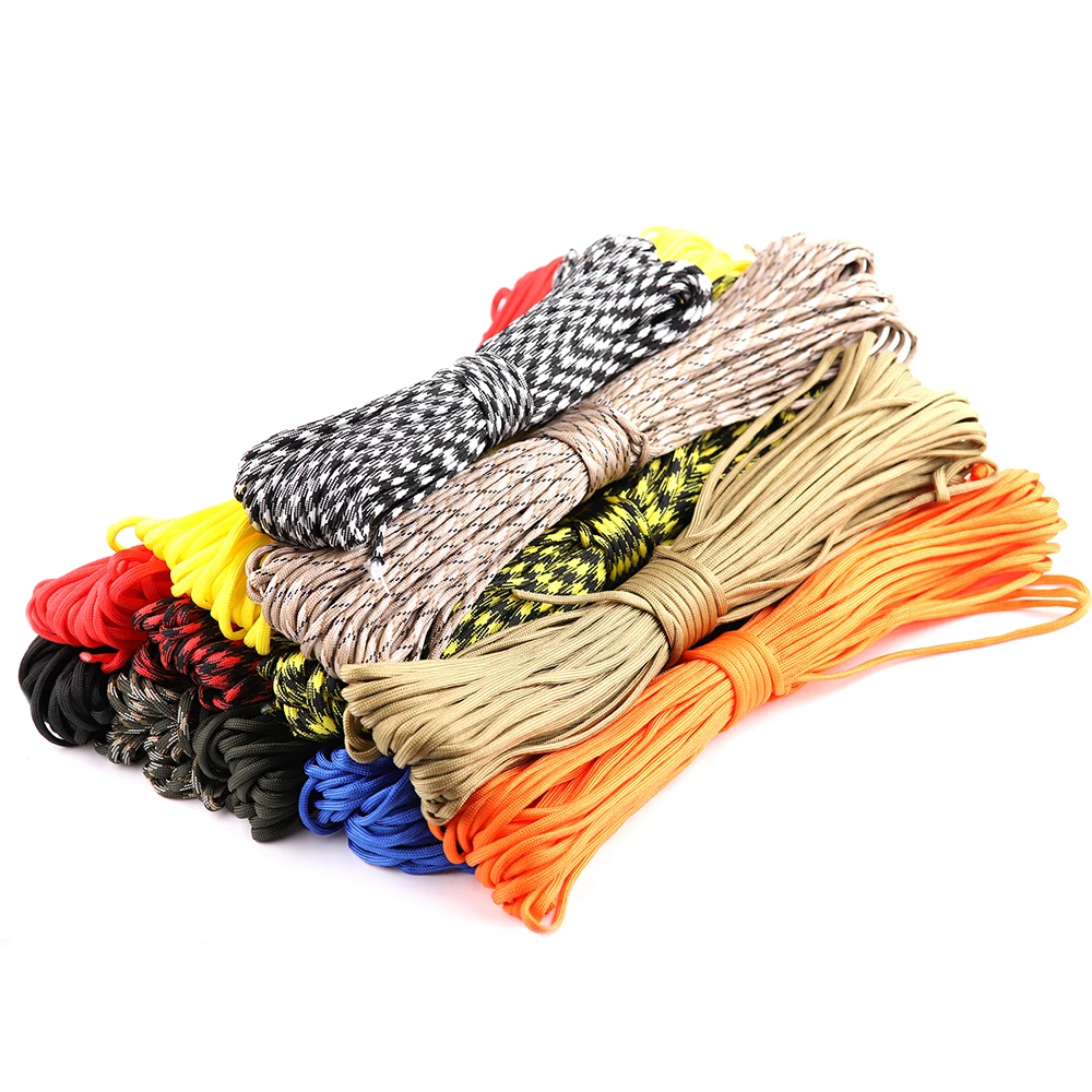 550 Paracord 10/20/31m 7 Strand 4mm Parachute Rope Tent Accessories For DIY Making Lanyard Bracelet Dog Collar Idea Gift