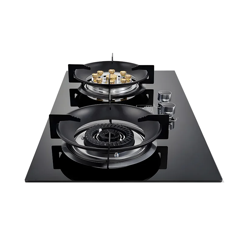 China Manufacturer's 2-Burner Household Tempered Glass Gas Cooktop Embedded LPG/NG Kitchen Cooker Gas Stove