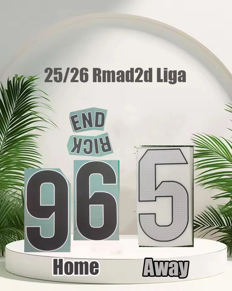 

2025/26 RdMad1d LLiga Home namesets 12Trent 30MASTANTUONO Name and number top AAAA quality iron on nameset 2026 Top Quality
