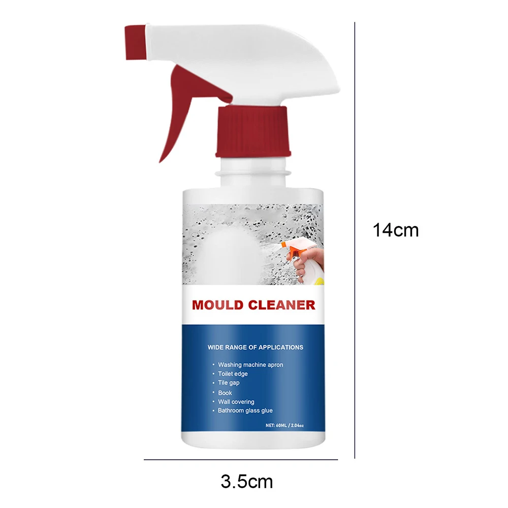 60ml Mould Removal Spray Home Wall Mold Stains Remover Spray Cleaner Multifunctional  Removal Spray for Bathroom Kitchen Sink