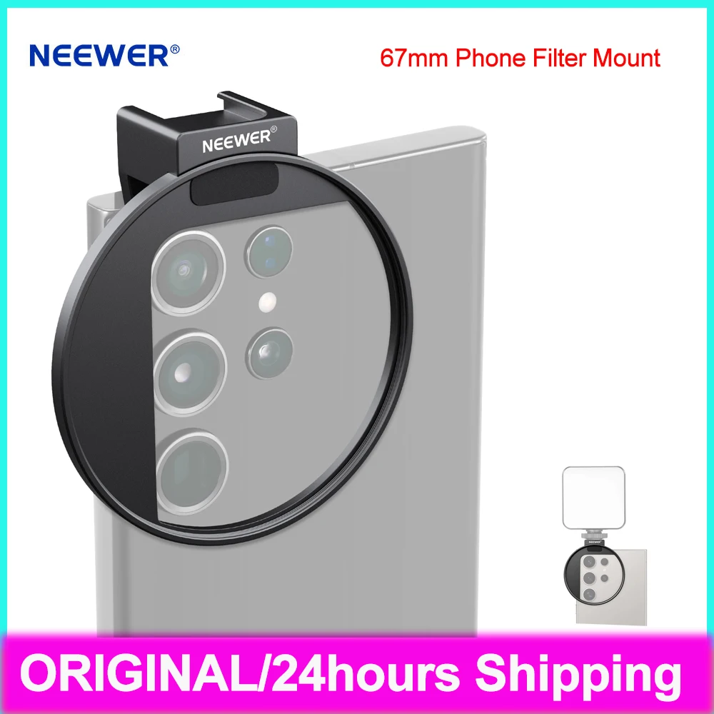 NEEWER 67 مللي متر الهاتف تصفية جبل عدسة مشبك مرشح مع الحذاء البارد جبل آيفون 15 برو ماكس 15 زائد 14 13 سامسونج غالاكسي