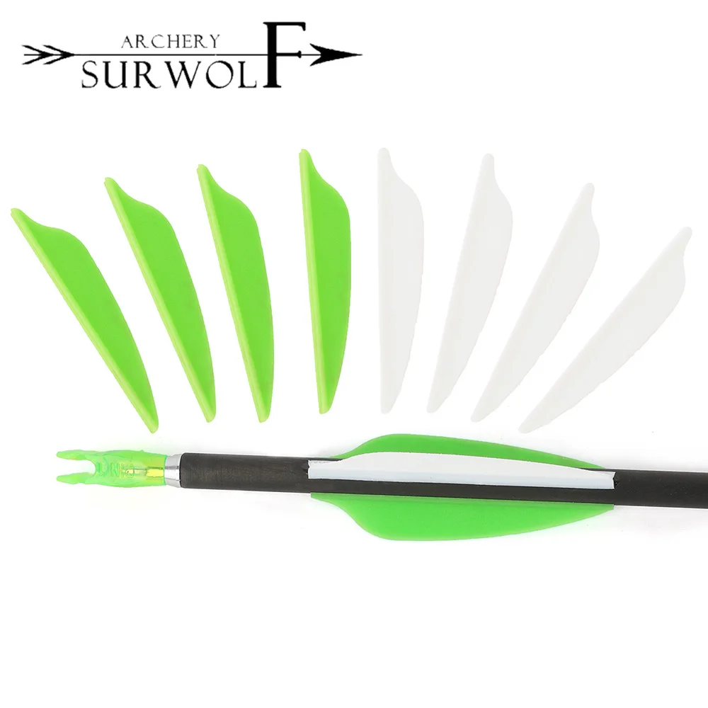 

50pcs Archery Rubber Arrow Feather 1.75inch Fletching Arrow Vanes Carbon Glassfiber Wooden Arrow Hunting Shooting Accessories