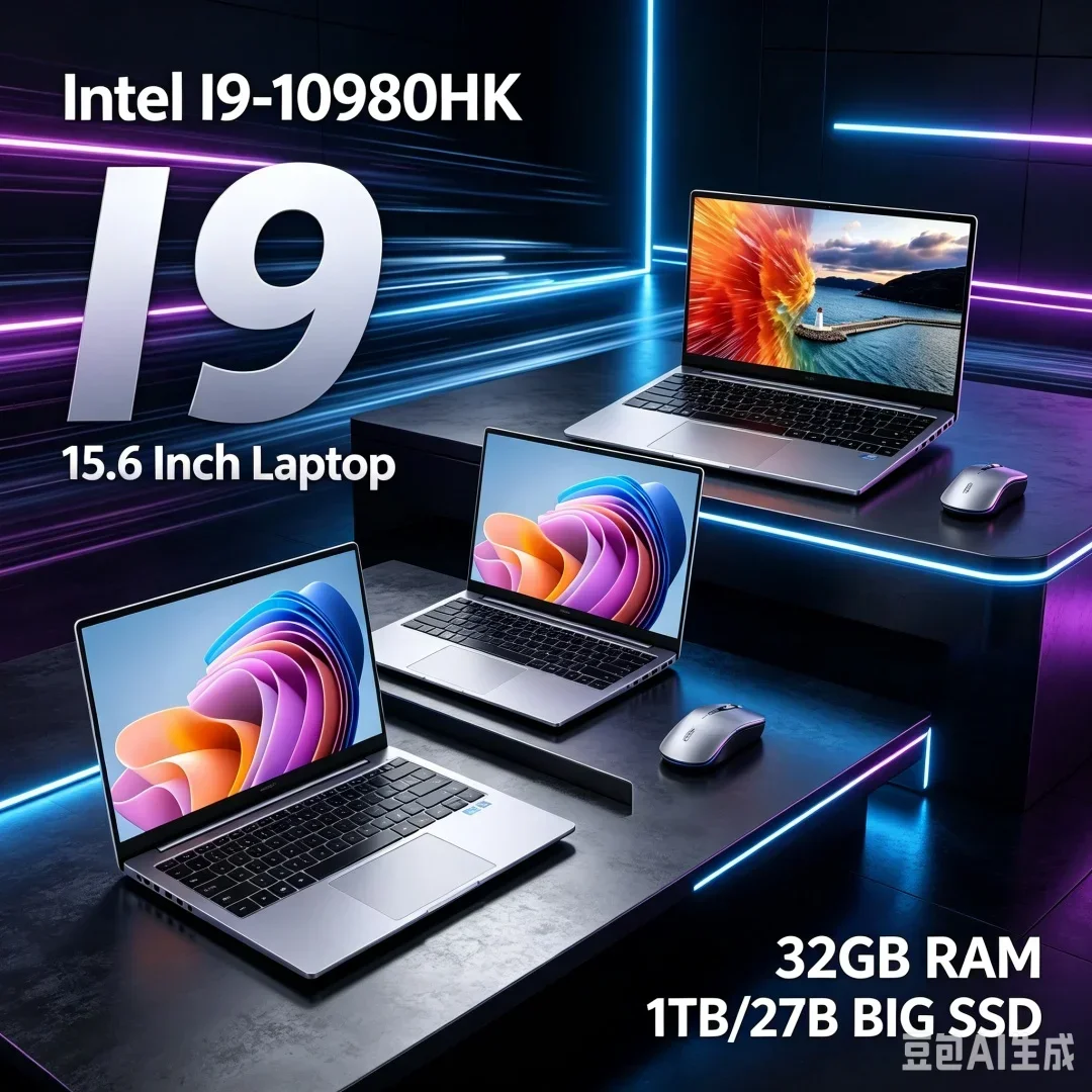 15.6 Inch Powerful Top Rated New Ultra Slim Laptop Win11 Intel I9-10980HK 32GB RAM 1TB/2TB SSD High Performance Notebook