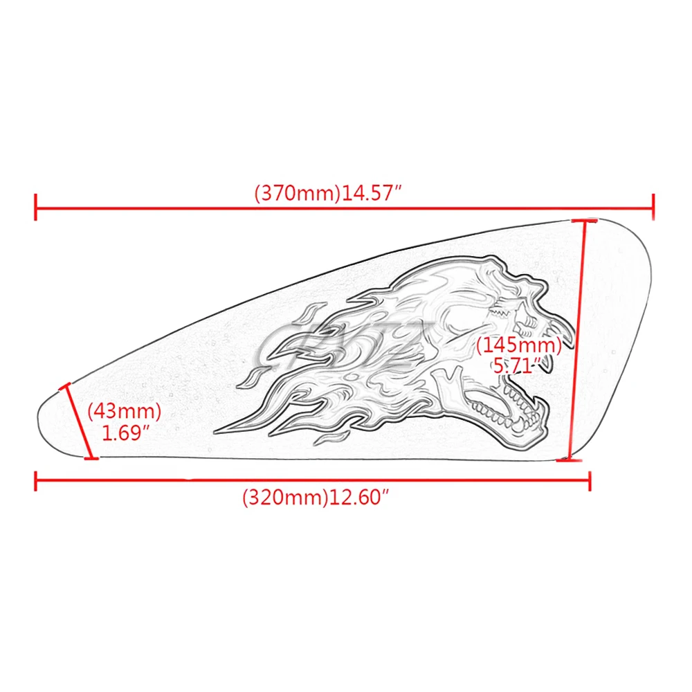 Skull Motorcycle Stickers Fuel Tank Side Decoration Decal fit For Harley Sportster xl883 1200 48 72 XL883 1200