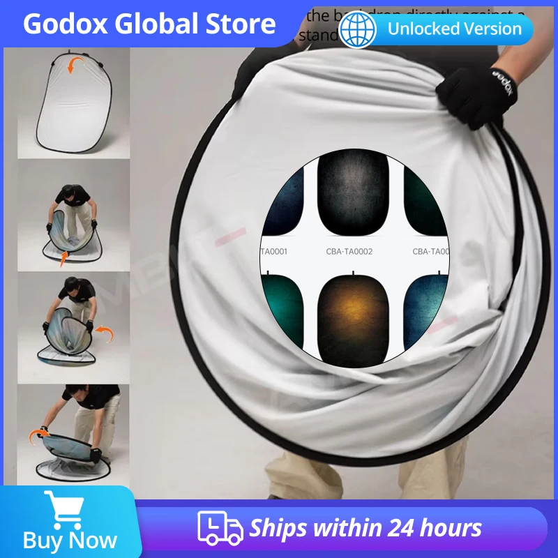 Godox Collapsible Backdrop 1.5m X 2m Soft Portable Foldable Panel For Retro Baby Professional Portrait Fashion Beauty Photograph