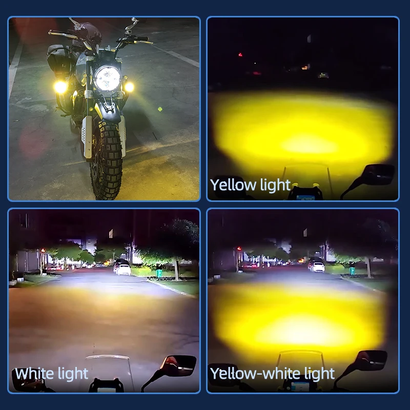 ODM wysoka moc 60W 20000lm reflektor motocyklowy reflektor Strobeflash pomocniczy Bi obiektyw LED światła przeciwmgielne światła światła do jazdy