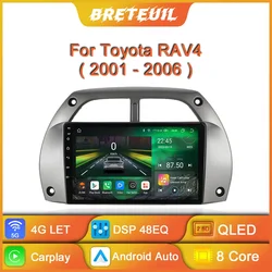 Android のカーラジオトヨタ RAV4 Rav 4 4 2001 2002 2003 2004 2005 2006 マルチメディアプレーヤー Carplay QLED タッチスクリーンオートステレオ