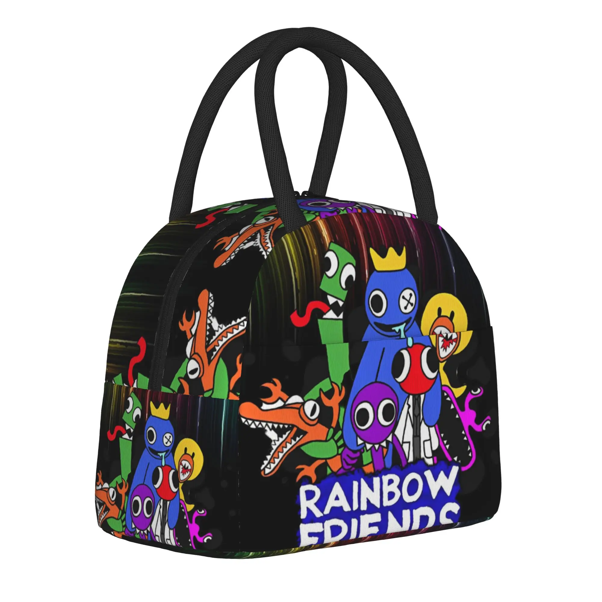 rainbows Cartoon Anime friends Thermal Insulated Lunch Bags for School  Portable Food Bag Men Women Thermal Cooler Lunch Boxes