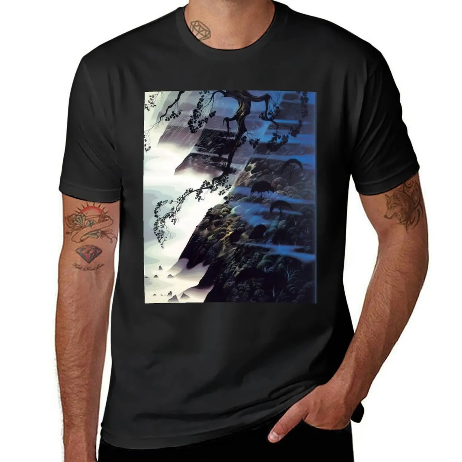 Eyvind Earle T-Shirt korean fashion summer top tees mens t shirts casual stylish