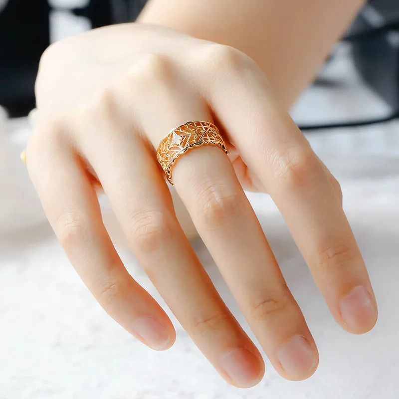 LAMOON Gemstone Natrual Moonstone Ring For Women Vintage Hollow Out Palace Ring 925 Sterling Silver Gold Plated Fine Jewelry