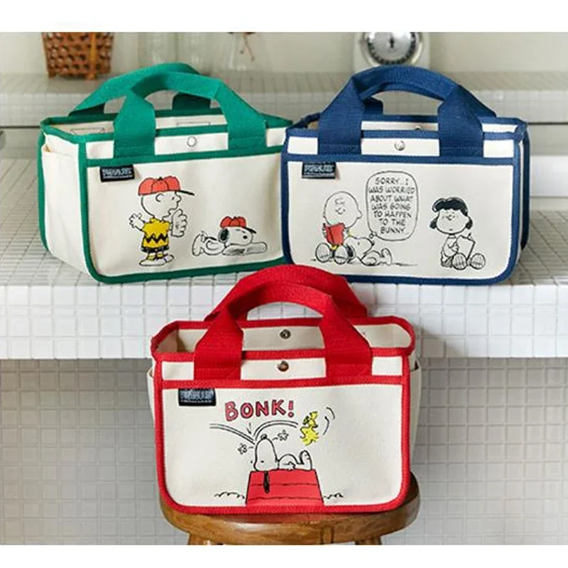 Snoopy Travel Storage Bag uomo donna Pouch Bed Desk Bag Wash Bag Storage Organizer può essere appeso Dry Wet Separation Storage Bag nuovo