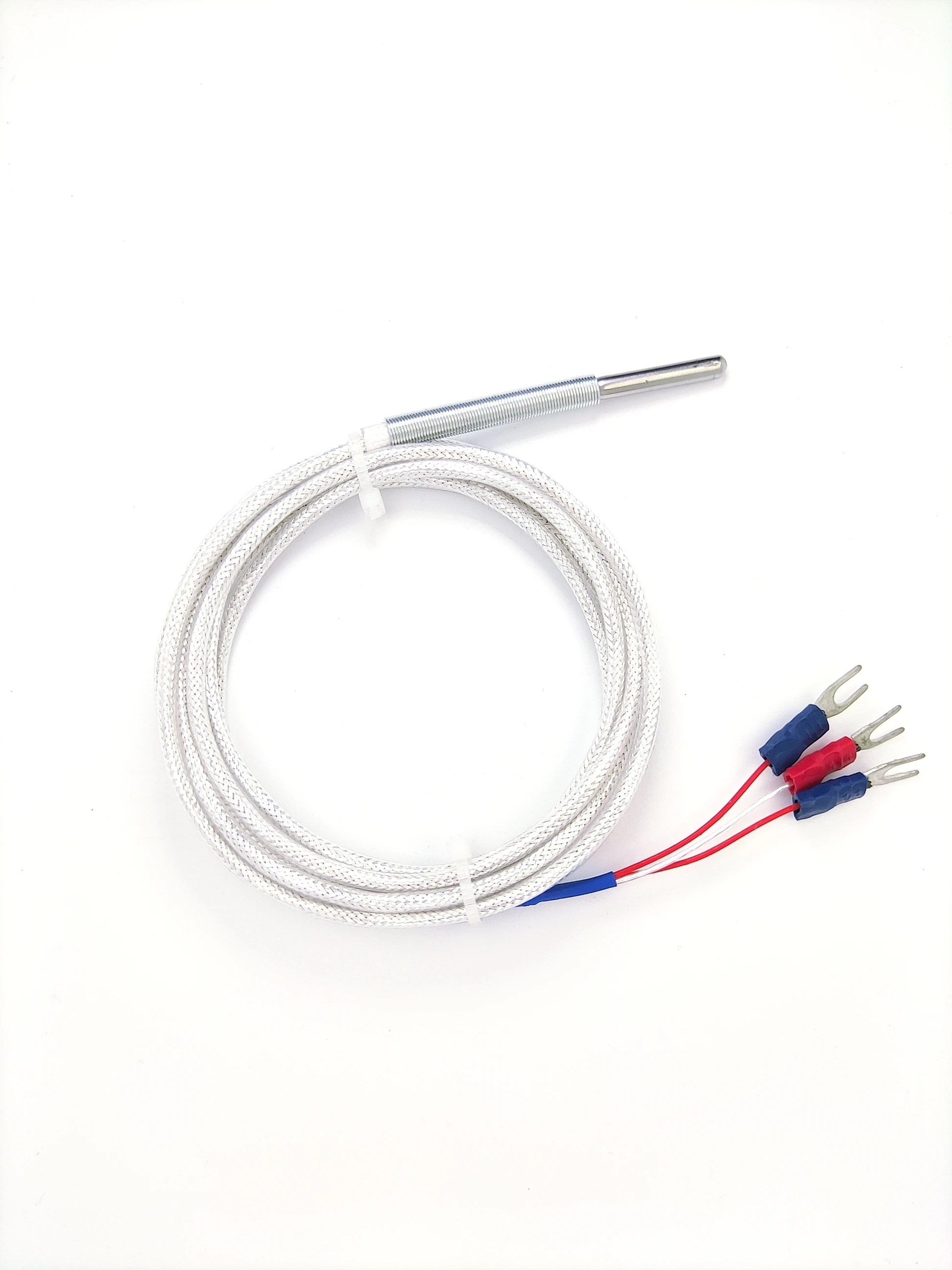 

5x100-Pt100 Temperature Probe PT100 Platinum RTD PTFE Temperature Measuring Cable 1M/2M/3M/4M/5M.