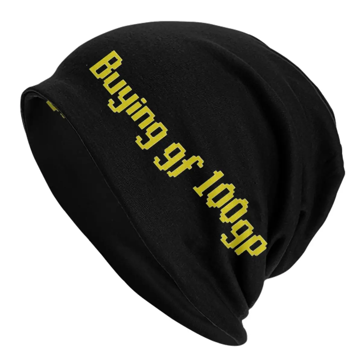 RuneScape _Buying Gf 100gp_ Meme Warm Knitted Cap Fashion Bonnet Hat Autumn Winter Outdoor Beanies Hats for Unisex Adult