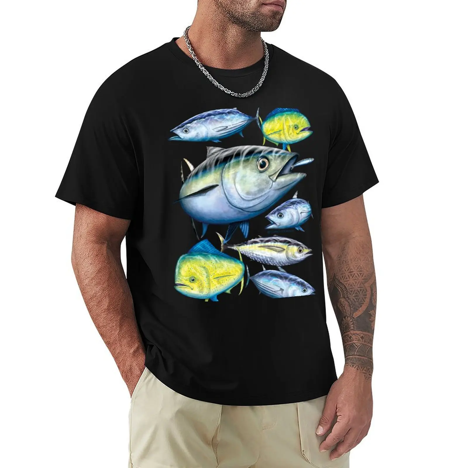 

Tuna and Mahi Mahi T-Shirt oversized graphic tee Aesthetic clothing blanks slim fit t shirts for men