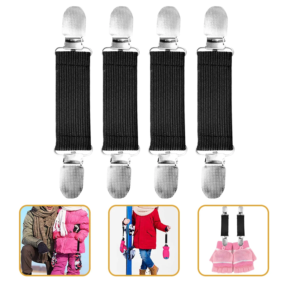 

4 Pcs Glove Clip Mitten Clips Suspenders Waterproof Gloves for Winter Anti-lost Portable Man