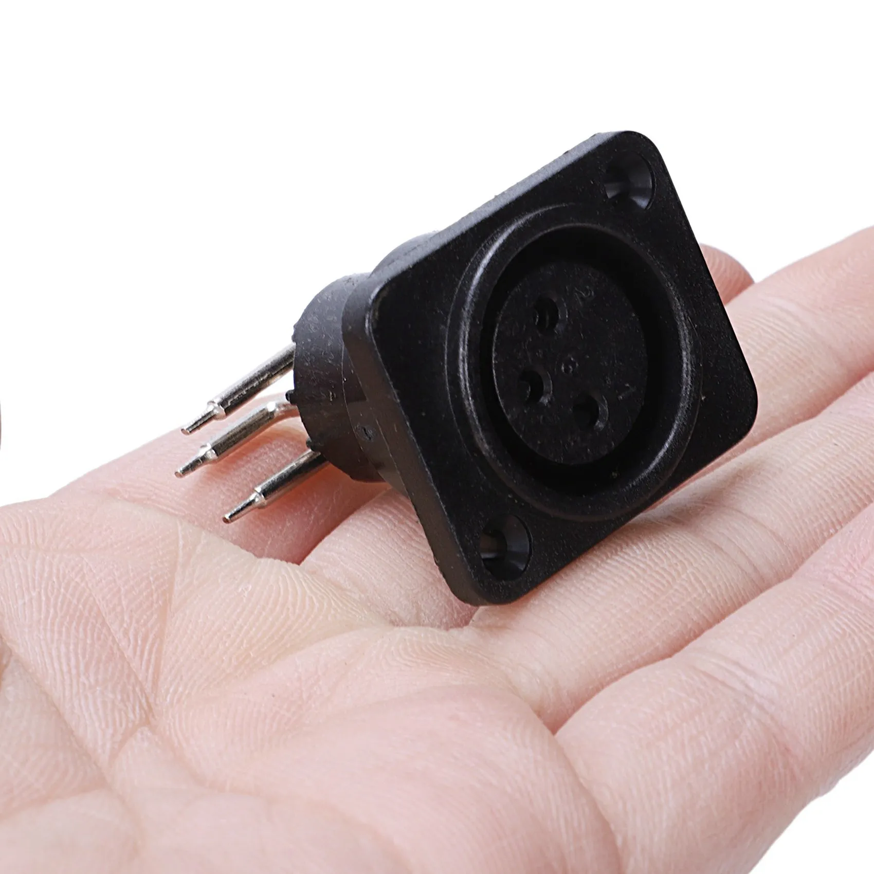 Delicate Texture-20Pcs Black XLR 3Pin Female Jack Panel Mount Chassis PCB Socket Connector