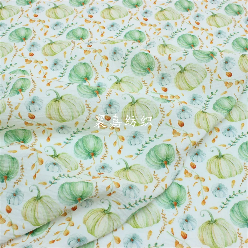 10X1.35M Baby Cotton Double Gauze, Crepe, Reactive Printing, Blanket, Quilt, Pajama Fabric